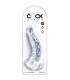 KING COCK CLEAR PENE REALISTICO CURVADO CON TESTICULOS 165 CM TRANSPARENTE