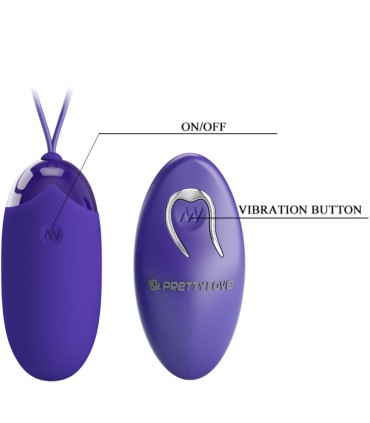 PRETTY LOVE BERGER YOUTH HUEVO VIBRADOR CONTROL REMOTO VIOLETA