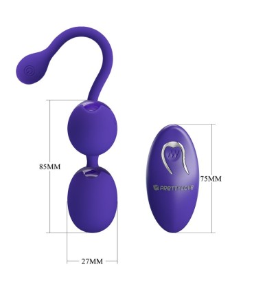 PRETTY LOVE WILLIE YOUTH BOLAS CONTROL REMOTO VIBRACION VIOLETA
