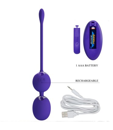 PRETTY LOVE WILLIE YOUTH BOLAS CONTROL REMOTO VIBRACION VIOLETA