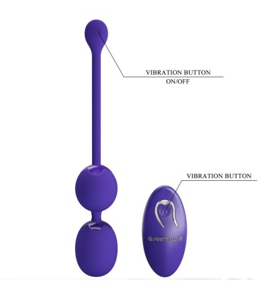 PRETTY LOVE WILLIE YOUTH BOLAS CONTROL REMOTO VIBRACION VIOLETA