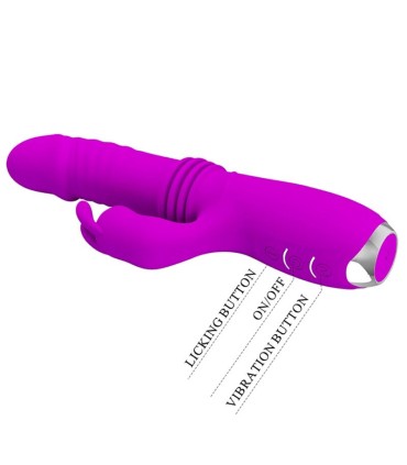 PRETTY LOVE DOROTHY VIBRADOR CONEJO RECARGABLE MORADO