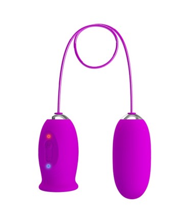 PRETTY LOVE DAISY HUEVO DUAL VIBRADOR RECARGABLE MORADO
