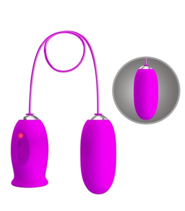 PRETTY LOVE DAISY HUEVO DUAL VIBRADOR RECARGABLE MORADO