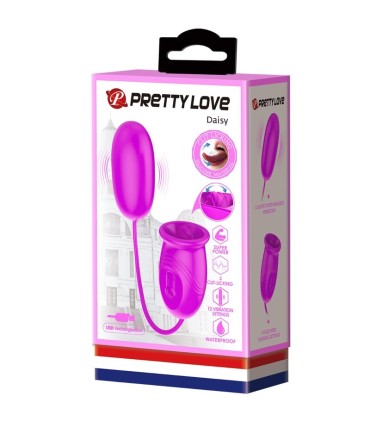 PRETTY LOVE DAISY HUEVO DUAL VIBRADOR RECARGABLE MORADO