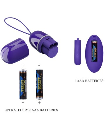 PRETTY LOVE ARVIN YOUTH HUEVO VIBRADOR CONTROL REMOTO VIOLETA