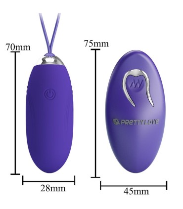 PRETTY LOVE JENNY YOUTH HUEVO VIBRADOR CONTROL REMOTO VIOLETA