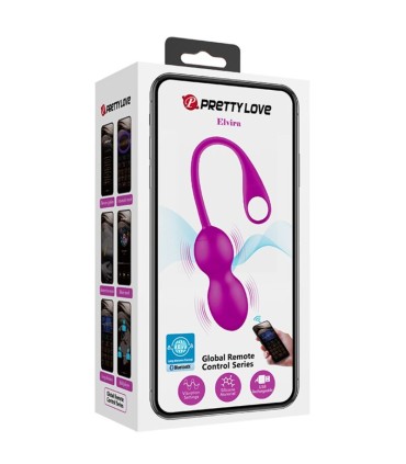PRETTY LOVE ELVIRA BOLAS VIBRADORAS RECARGABLE MORADO