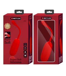 PRETTY LOVE JULIUS HUEVO VIBRADOR IMPERMEBLE RECARGABLE ROJO