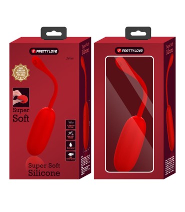 PRETTY LOVE JULIUS HUEVO VIBRADOR IMPERMEBLE RECARGABLE ROJO