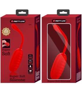 PRETTY LOVE KIRK HUEVO VIBRADOR RECARGABLE ROJO