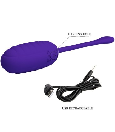 PRETTY LOVE KIRK HUEVO VIBRADOR RECARGABLE LILA