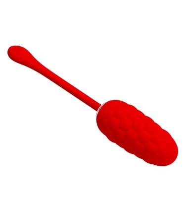 PRETTY LOVE HUEVO VIBRADOR CON TEXTURA MARINA RECARGABLE ROJO
