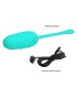 PRETTY LOVE HUEVO VIBRADOR CON TEXTURA MARINA RECARGABLE VERDE AGUA
