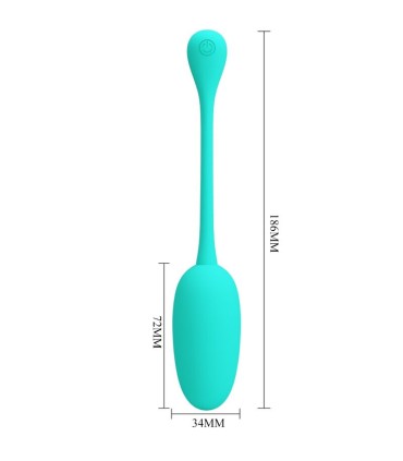PRETTY LOVE KNUCKER HUEVO VIBRADOR RECARGABLE VERDE AGUA