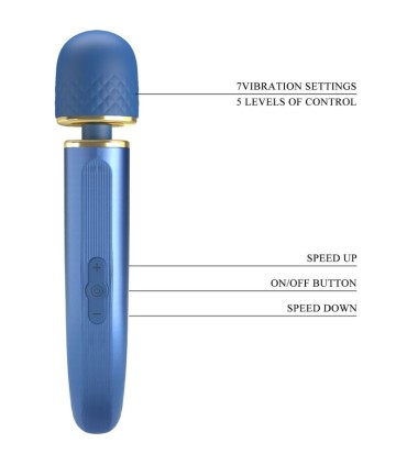 PRETTY LOVE MASAJEADOR 7 MODOS VIBRACION AZUL