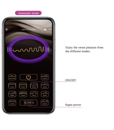 PRETTY LOVE JAYLEEN VIBRADOR APP CONTROL REMOTO LILA