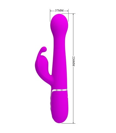 PRETTY LOVE DEJON VIBRADOR RABBIT 3 EN 1 MULTIFUNCION VIOLETA