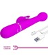 PRETTY LOVE DEJON VIBRADOR RABBIT 3 EN 1 MULTIFUNCION VIOLETA