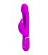 PRETTY LOVE KAMPAS VIBRADOR RABBIT 3 EN 1 MULTIFUNCION CON LENGUA FUCSIA