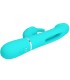 PRETTY LOVE KAMPAS VIBRADOR RABBIT 3 EN 1 MULTIFUNCION CON LENGUA VERDE AGUA