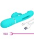 PRETTY LOVE KAMPAS VIBRADOR RABBIT 3 EN 1 MULTIFUNCION CON LENGUA VERDE AGUA