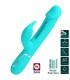 PRETTY LOVE KAMPAS VIBRADOR RABBIT 3 EN 1 MULTIFUNCION CON LENGUA VERDE AGUA