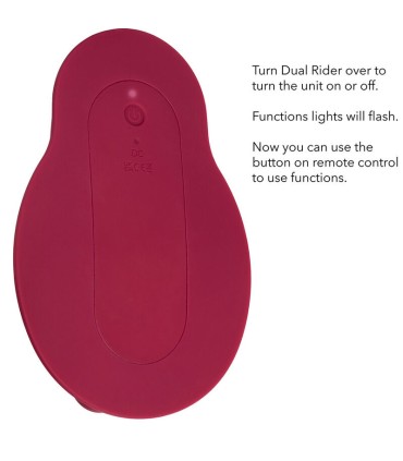 CALEXOTICS RIDER MASAJEADOR DOBLE MOTOR CONTROL REMOTO ROJO