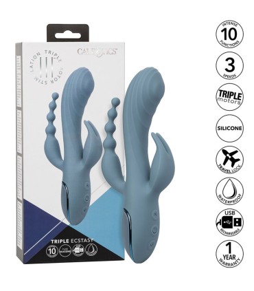CALEXOTICS VIBRADOR TRIPLE EXTASIS GRIS