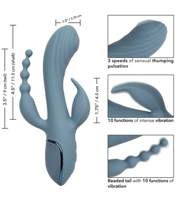 CALEXOTICS VIBRADOR TRIPLE EXTASIS GRIS