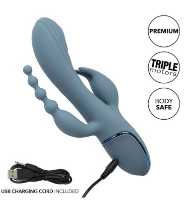 CALEXOTICS VIBRADOR TRIPLE EXTASIS GRIS