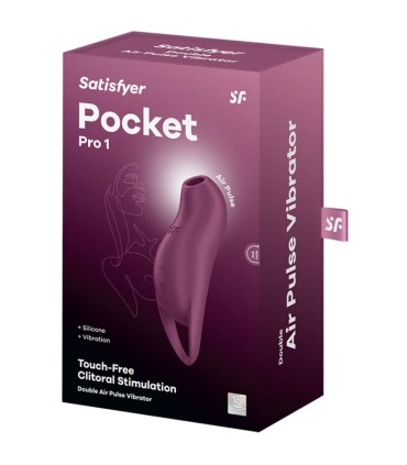 SATISFYER POCKET PRO 1 ESTIMULADOR CLITORIS GRANATE