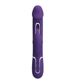 PRETTY LOVE KAMPAS VIBRADOR RABBIT 3 EN 1 MULTIFUNCION CON LENGUA VIOLETA