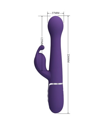 PRETTY LOVE DEJON VIBRADOR RABBIT 3 EN 1 MULTIFUNCION MORADO