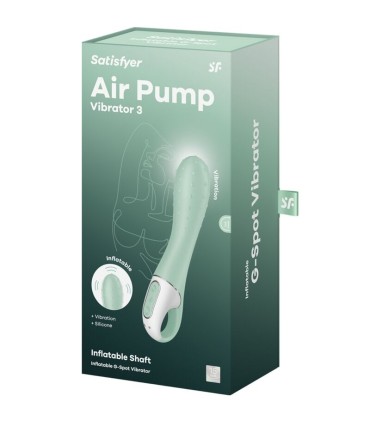 SATISFYER AIR PUMP VIBRADOR 3 INFLABLE PUNTO G MENTA
