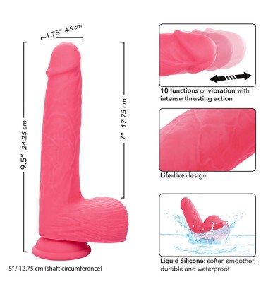 CALEXOTICS STUDS VIBRADOR REALISTICO 10 VIBRACIONES Y ROSA