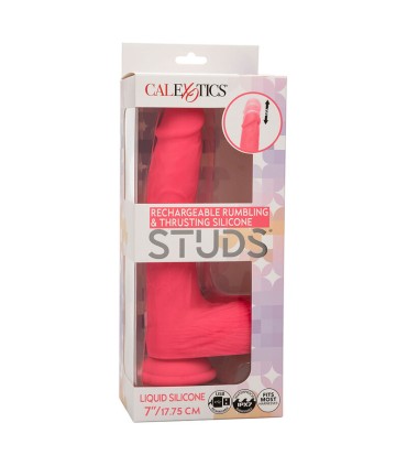 CALEXOTICS STUDS VIBRADOR REALISTICO 10 VIBRACIONES Y ROSA