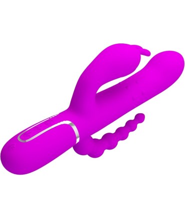 PRETTY LOVE CAMMY TRIPLE VIBRADOR MULTIFUNCION 4 EN 1 ROSA