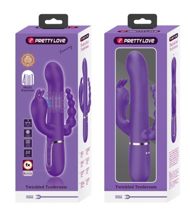 PRETTY LOVE CAMMY TRIPLE VIBRADOR MULTIFUNCION 4 EN 1 MORADO