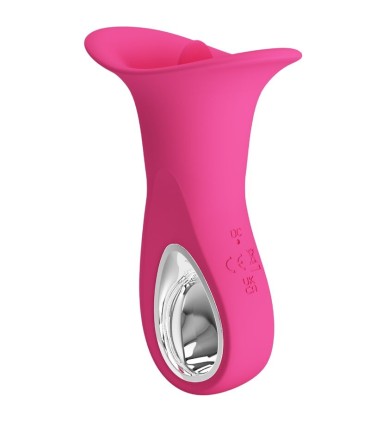 PRETTY LOVE CLYDE VIBRADOR ORAL LENGUA VIBRADORA 12 VIBRACIONES ROSA