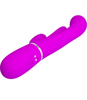 PRETTY LOVE SHANIA TRIPLE VIBRADOR RABBIT MULTIFUNCION ROSA