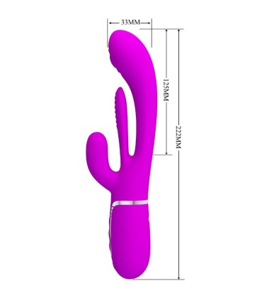 PRETTY LOVE SHANIA TRIPLE VIBRADOR RABBIT MULTIFUNCION ROSA
