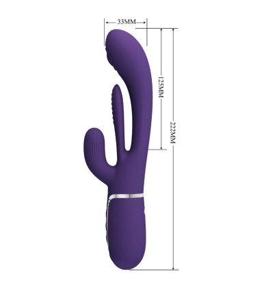 PRETTY LOVE SHANIA TRIPLE VIBRADOR RABBIT MULTIFUNCION MORADO