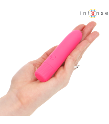 INTENSE SYMONE BALA VIBRADORA RECARGABLE POR USB 8 VIBRACIONES ROSA 10 X 22 CM