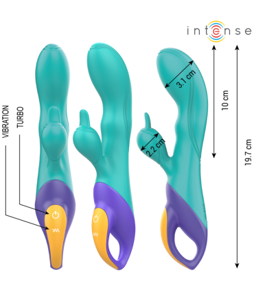 INTENSE FRED VIBRADOR RECARGABLE RABBIT AZUL