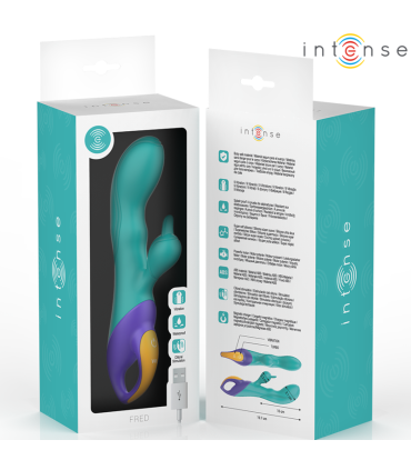 INTENSE FRED VIBRADOR RECARGABLE RABBIT AZUL
