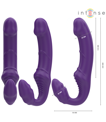 INTENSE JILL VIBRADOR DOBLE 20 CM VIOLETA CONTROL REMOTO