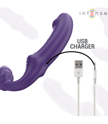 INTENSE JILL VIBRADOR DOBLE 20 CM VIOLETA CONTROL REMOTO