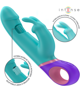 INTENSE MONICA VIBRADOR RABBIT CON ESTIMULADOR ROTATORIO DEL PUNTO G AZUL
