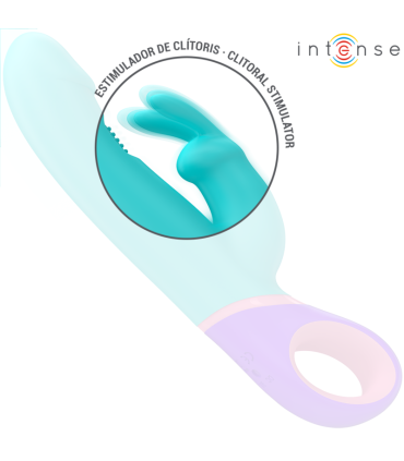 INTENSE MONICA VIBRADOR RABBIT CON ESTIMULADOR ROTATORIO DEL PUNTO G AZUL